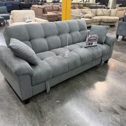 Convertible Sofa With Flip Up Compartment & USB Pots