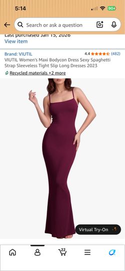 Burgundy maxi body con dress