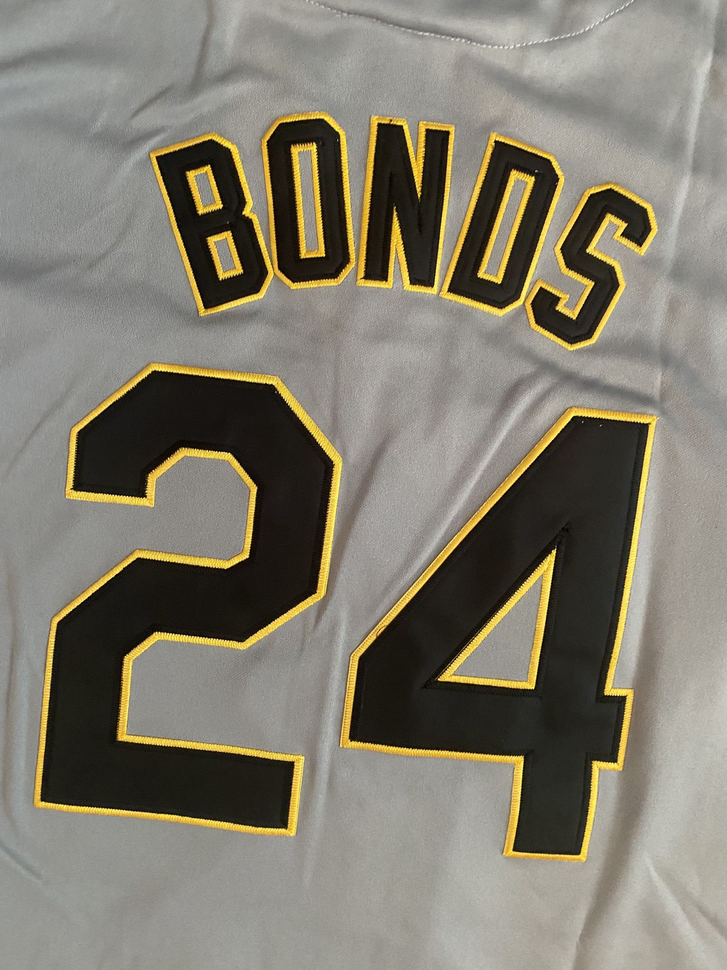 Grey Pittsburg Barry Bonds Jersey Stitch Pirates Patch Mitchel & Ness