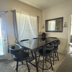 6 Dining chair and table bar 25"