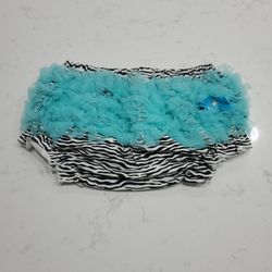 Turquoise Baby Booty Bloomers | Zebra Print
