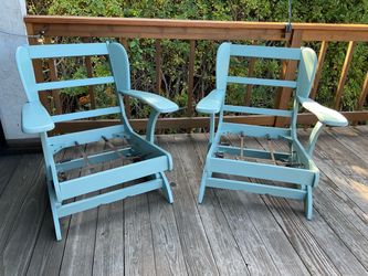 2 Vintage  Mid Century Platform Rocking Chairs $40 each