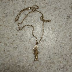 Solid gold 10k chain and pendant