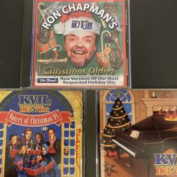 2 1990s KVIL 103.7 FM + RON CHAPMAN’S Christmas Oldies Albums! (CD-1990s/2002)