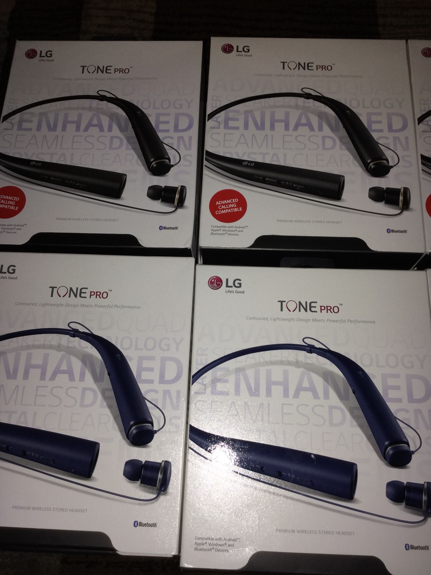 LG - TONE Pro HBS-780 Wireless In-Ear Behind-the-Neck Headphones - Blue/Black/ red/ white