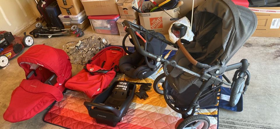 Bebe Confort Stroller With Accessories And Maxicosi Infant Car Seat