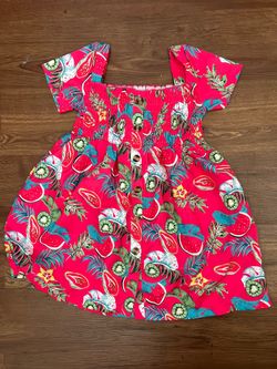 Tropical summer dress girls 6/7