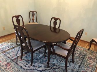 Traditional Cherry dining set with matching china cabinet
