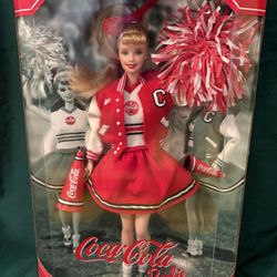 New In Box Coca Cola Cheerleader Barbie