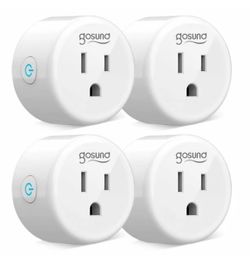4PK Gosund Wifi Smart Plug Outlet Alexa Google Home with APP Voice Control Timer