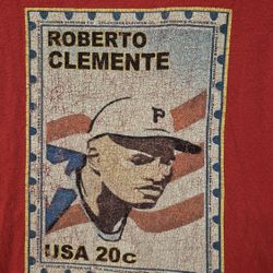 Vintage  Roberto Clemente Stamp Graphic T-Shirt 

