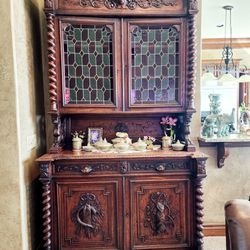 Antique Cabinet With Hutch
