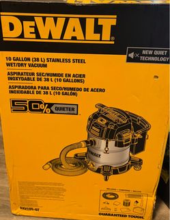 Brand New DEWALT 10 Gallon StealthSonic Quiet Wet/Dry Vacuum (DXV10S-QT)