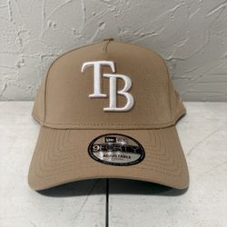 MLB New Era Tampa Bay Rays Tan 9forty A Frame SnapBack Hats 