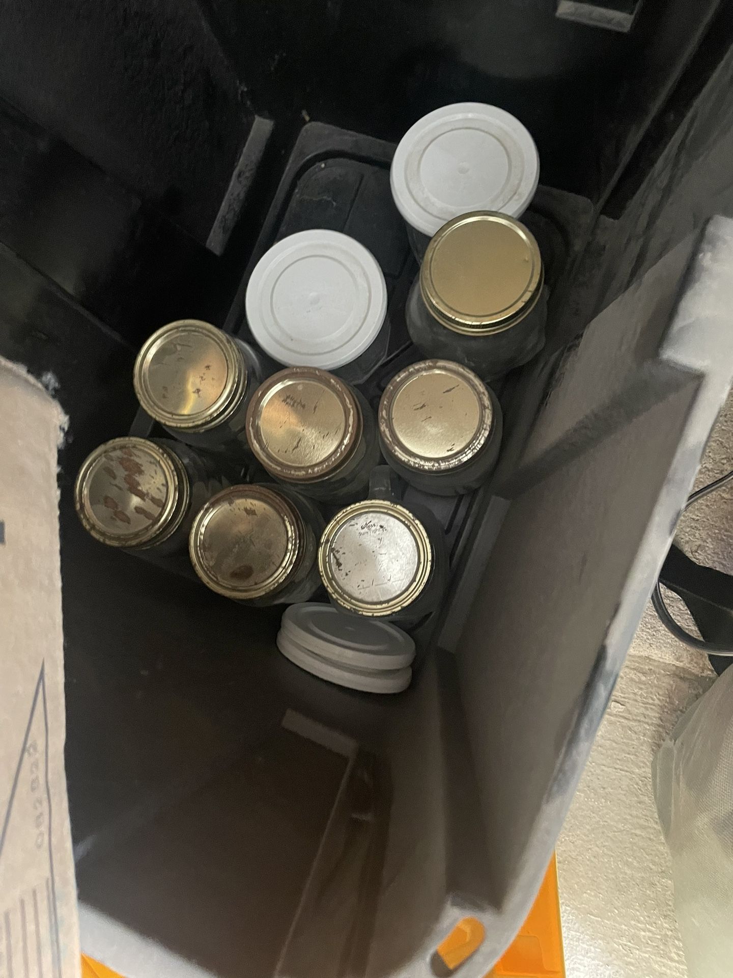 Lot Of Glass Cups, Mugs And Canning Cups