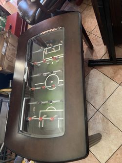 soccer table with glass top