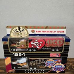 San Francisco 49ers Football Tractor Trailor Collectable Trucks