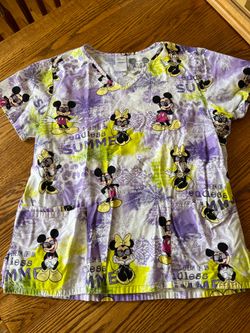 Women’s Scrub top Micky and Minnie