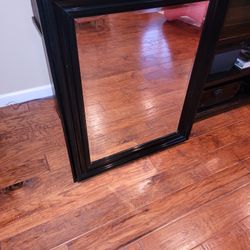 Black 36x29 Framed Mirror Heavy