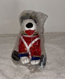 TARGET BULLSEYE TOY SOLDIER STUFFED DOG (RARE) NEW AND TARGET BULLSEYE CHRISTMAS BALL COLLECTABLES (New)