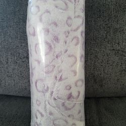 Purple Cheetah Fleece Blanket 50x60