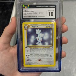 CGC 10 togetic neo 1st Ed pokemon cards
