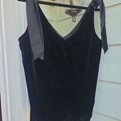 Velvet Tank With Chifon Ties L