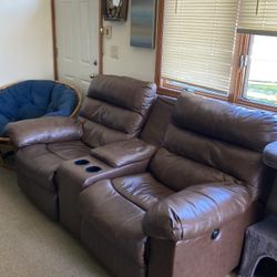 Vegan Leather Power Recliner