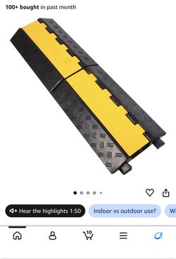 Rubber cable ramp cord cover