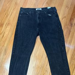 Distressed Wrangler Black Denim Jeans