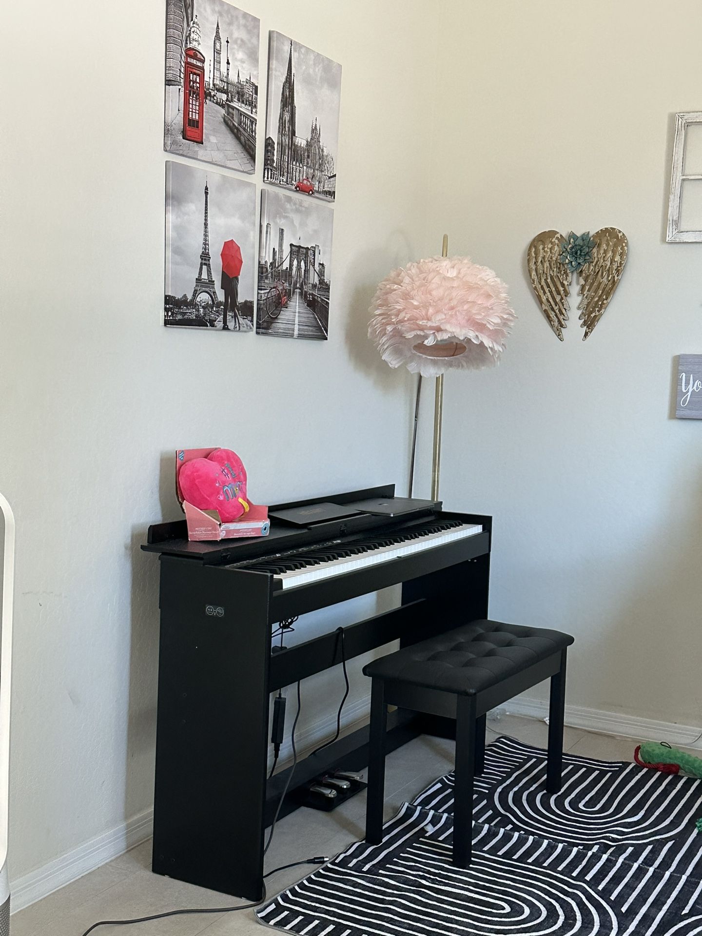 Large Piano With Chair 