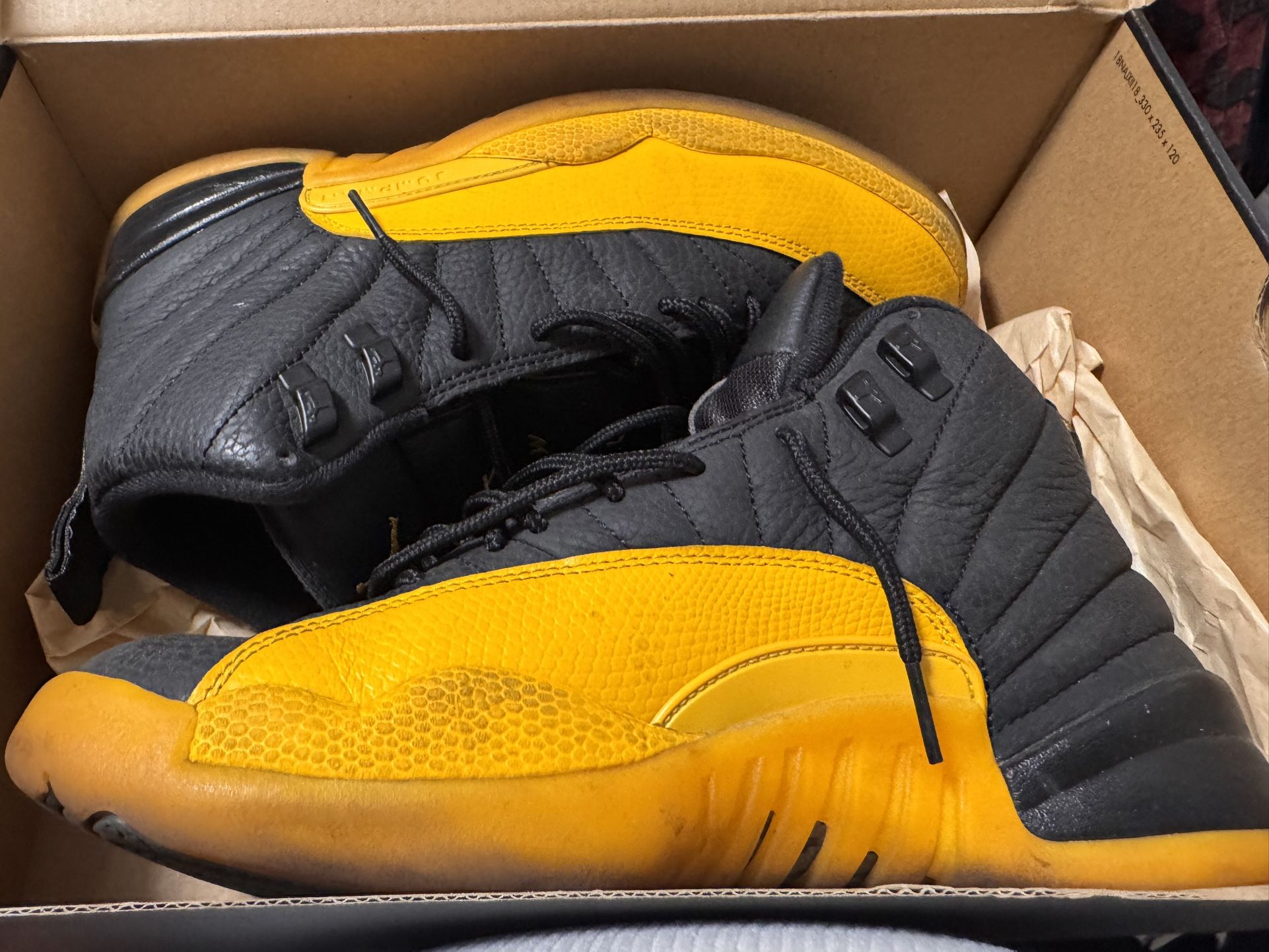 Jordan 12 Retro Black And Yellow