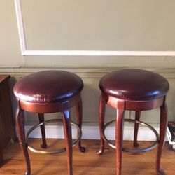 Leather bar stools
