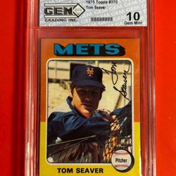 description: 1975 Topps Tom Seaver #370 graded GEM Mint 10 $75
