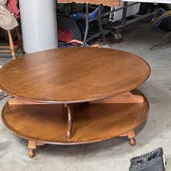 Round Lazy Susan coffee table