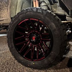 22x12 American Truxx Rims And Tires 37/1350/22 Pegasus RT