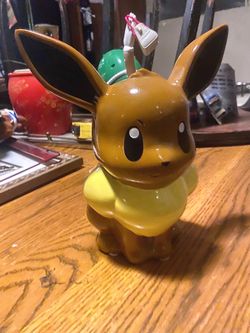 Eevee Pokemon Coin Bank 2016 Piggy Cute Ceramic Collectible