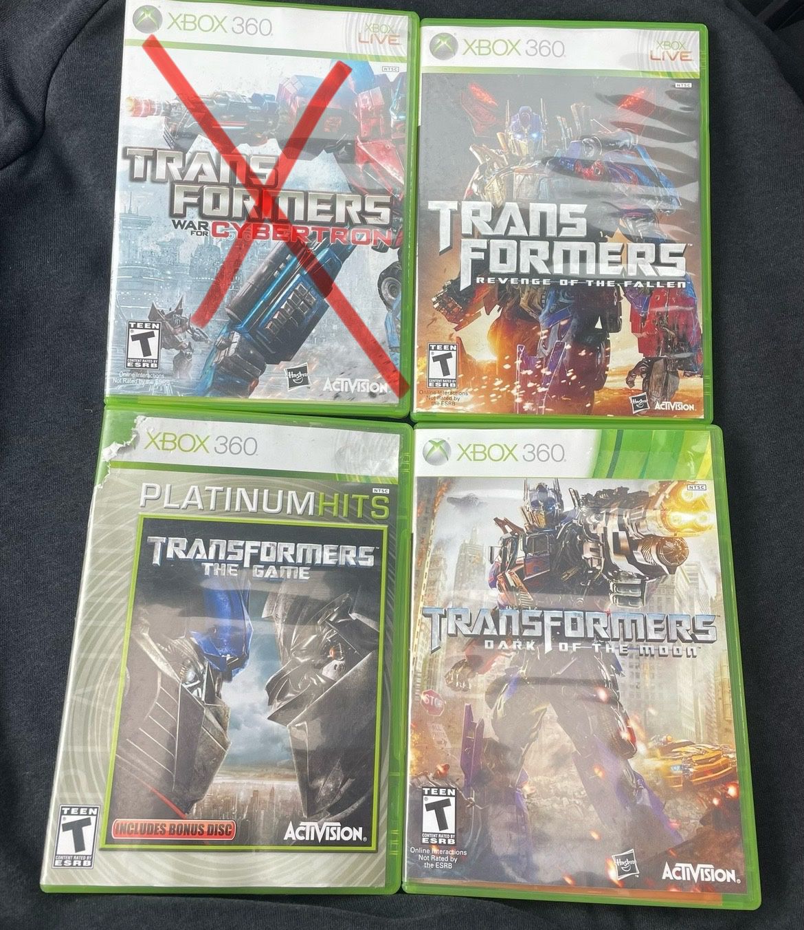 Microsoft Xbox 360 Transformers Game Lot 