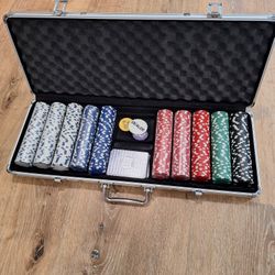 Large Poker Chip Set With Aluminum Case