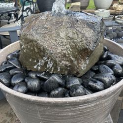 Custom Dual Natural Basalt Rock Water Fountain Complete Package