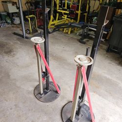 Vintage York Enterprises Powerlifting Jackable Squat Stands