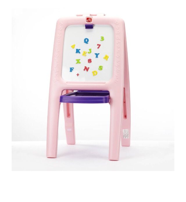 Step2 Easel for Two, Pink with 77 Piece Art Kit