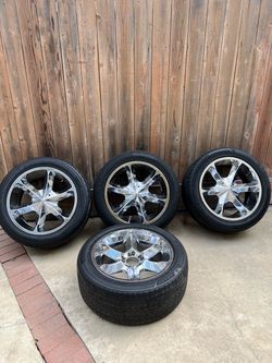 Chevy rims universal 5 lugs good tires