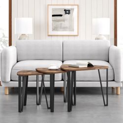 Coffee Table Set , Rustic Brown 