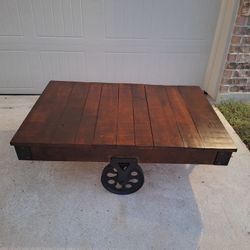 UNIQUE CUSTOM MADE WAGON COFFEE TABLE