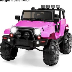 Pink Ride-On Jeep 12V never used