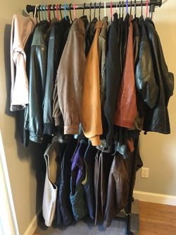 Leather Jackets: men’s and women’s various sizes, modern and vintage, only $30-$50 depending on brand and condition