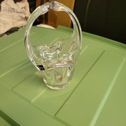 Vintage glass basket