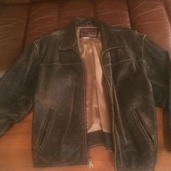 Andrew Marc Designer Leather Bomber Jacket