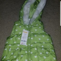 New Gymboree Baby Girl's Loveable Giraffe Puffer Vest Size 6-12 Months VHTF